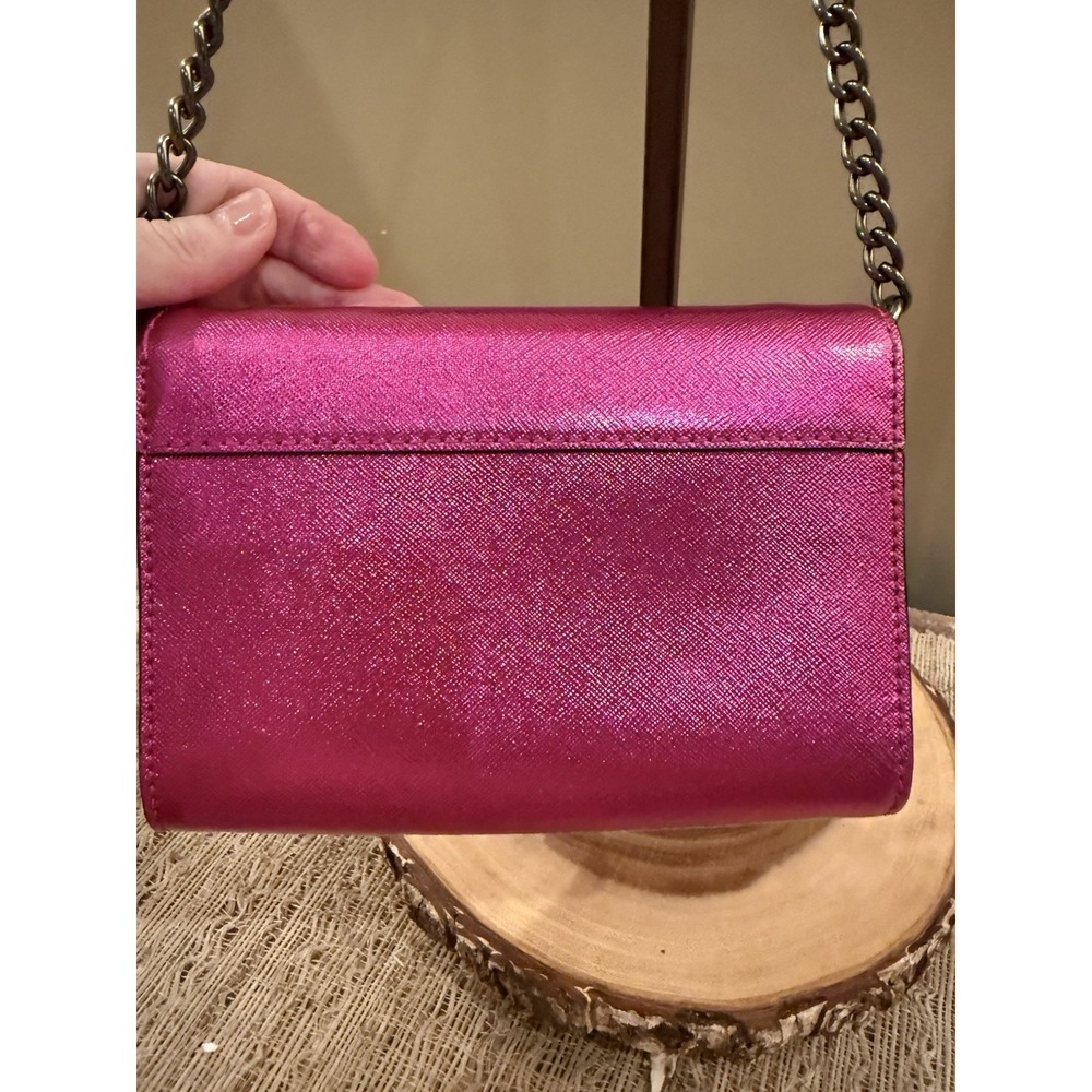Kate Spade Cameron Street Metallic Cami Crossbody Bag BAJAROSE Metallic Pink New - Picture 10 of 11